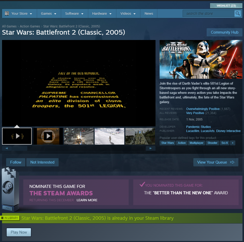 Name:  Star Wars Battlefront 2 classic Better than the new one Award.png
Views: 292
Size:  519.1 KB